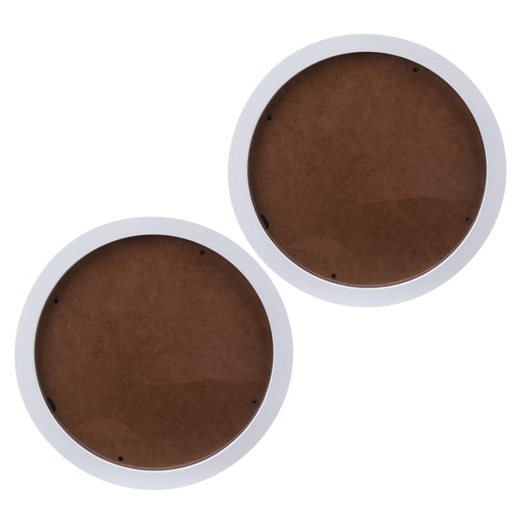 HEANUJJ 2Pcs Round Wood Frame White Rustic Wooden Frame Secure Design for Home Makeover