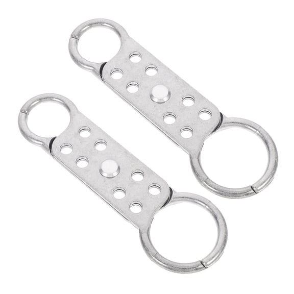 HEANUJJ 2Pcs Padlock Hasp Double End Aluminum 8 Holes Safety Lock for Home and Industrial Use
