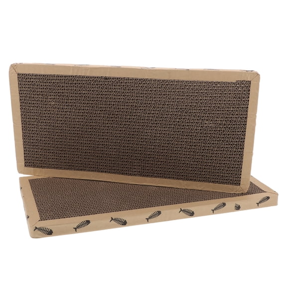 HEANUJJ 2-Pack Sisal Cat Scratch Mats with Corrugated Cardboard Edges for Indoor Cat Scratch and Control