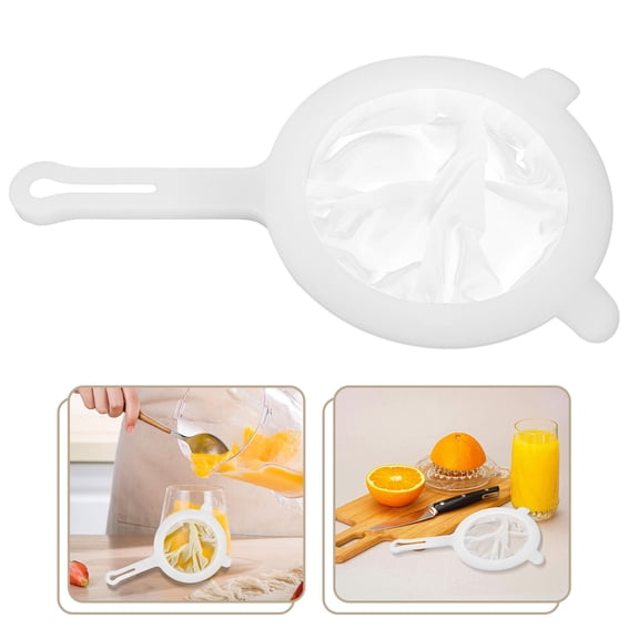 HEANUJJ 2Pcs Ultra Fine Nylon Mesh Sieve White for Kitchen Juice Straining and Soybean Filtering