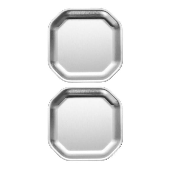 HEANUJJ 2-Pack Stainless Steel Sashimi Side Dish Plates for Home, Restaurant, Party Use and Stylish