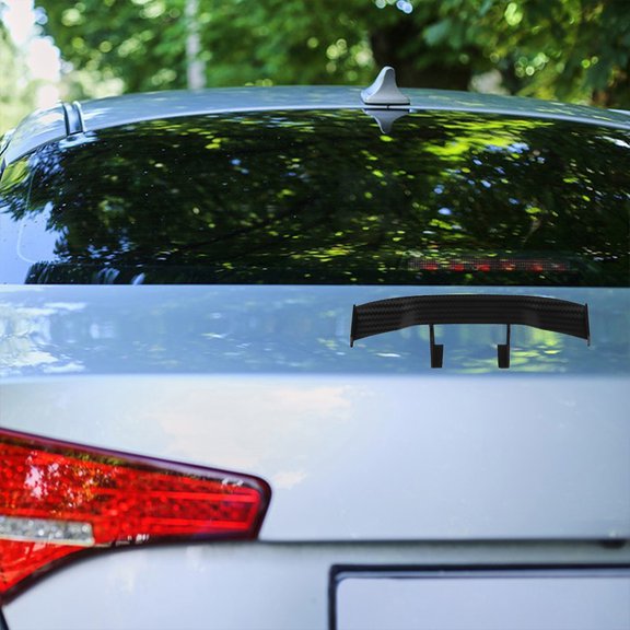 HEANUJJ 2-Pack Universal Black Rear Tail Wing Spoiler for Car Exterior Sporty Design ABS Material No Drilling Needed