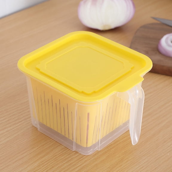 HEANUJJ Versatile Draining Box Assorted Color PP for Kitchen Storage 2Pcs