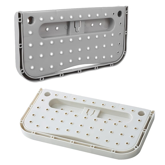 HEANUJJ 2-Pack Plastic Wall-Mounted Shoe Organizer with Foldable Design for Small Spaces and Narrow Hallways
