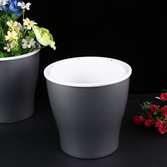 HEANUJJ 2-Pack Plastic Water Storage Pots Outdoor Gardening Containers with Lazy Design