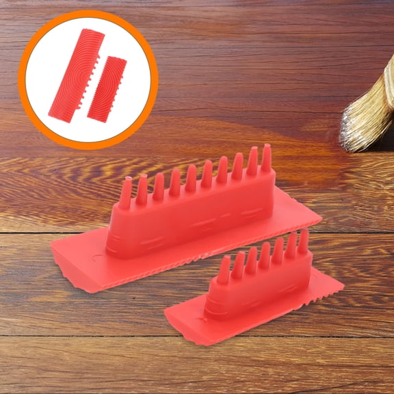 HEANUJJ 2Pcs Plastic Wood Graining Tool for Home Use Creating Natural Wood Grain Effects
