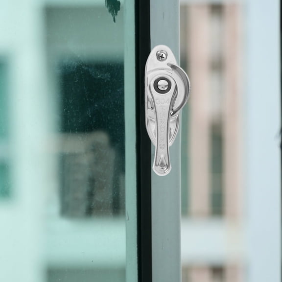 HEANUJJ Stainless Steel Door and Window Hooks 2Sets for Enhanced Security and Easy Installation