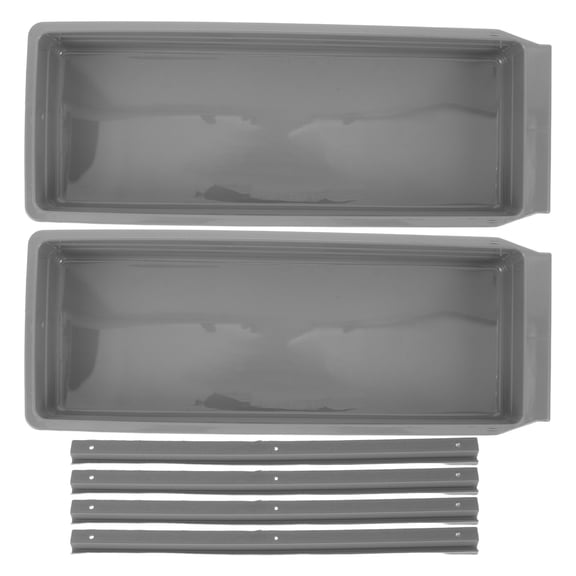 HEANUJJ 2Sets Industrial Sewing Machine Drawer with Rails Grey Plastic Smooth Sliding Tool Storage