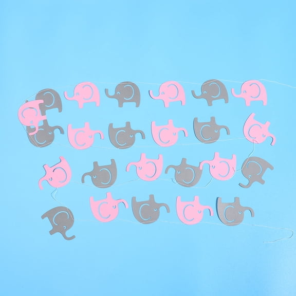 HEANUJJ 2pcs Baby Shower Banner Featuring Elephant Shape for Memorable Moments Pink