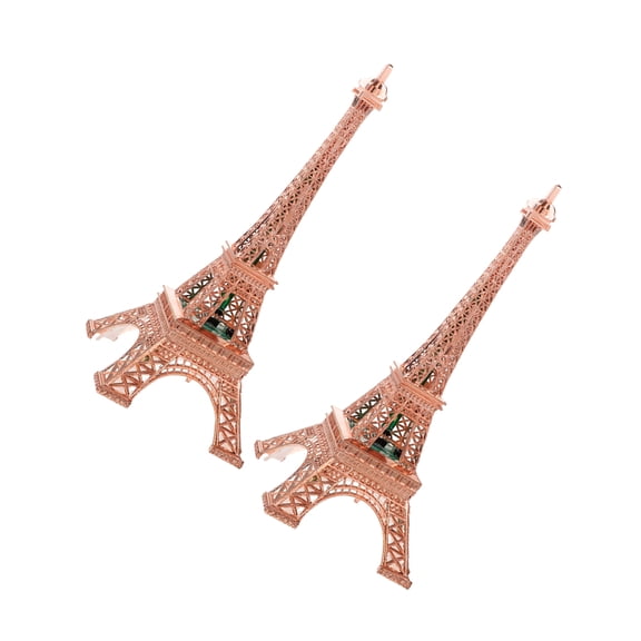 HEANUJJ 2Pcs LED Light Eiffel Tower Ornament Metal Craft Tower Lamp for Bedroom Decoration