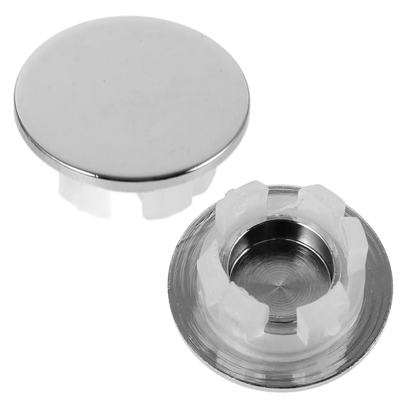 HEANUJJ Ceramic Basin Overflow Plug Silver Copper Plastic Prevent Water Overflow 2Pcs