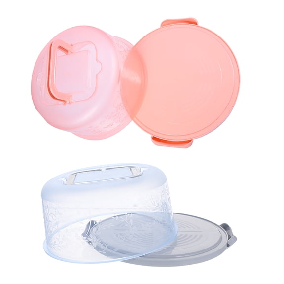 HEANUJJ 2-Pack Portable Cake Carrier with PP Storage Box for Outdoor Transport and Easy Cake