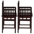 thumbnail image 1 of HEANUJJ 2Pcs Miniature Wood Chair Dark Brown Dollhouse Simulation Chair for Interior Model Decorations, 1 of 8