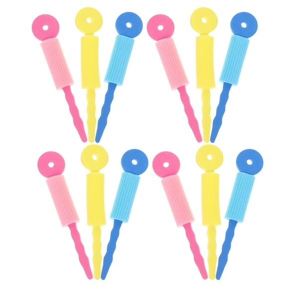 HEANUJJ 30Pcs Assorted Color Hair Curling Rods Soft Sponge Rollers for Natural Hair Use