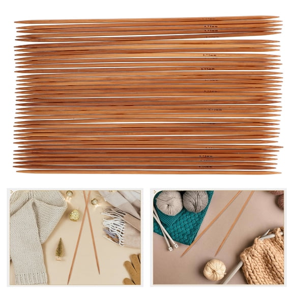 HEANUJJ 36-Piece Double-Ended Knitting Needles Set for Sweaters, Yarn Crafts, Home Use and Travel Projects Portable Kit
