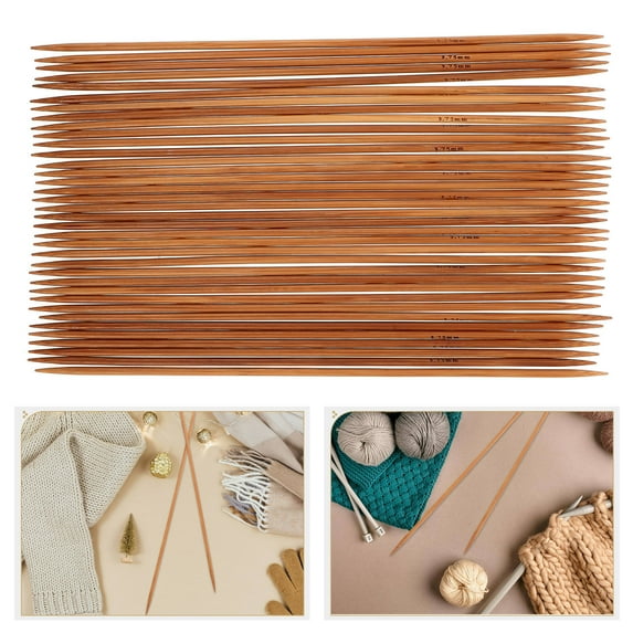 HEANUJJ 36-Piece Double-Ended Knitting Needles Set for Sweaters, Yarn Crafts, Home Use and Travel Projects Portable Kit