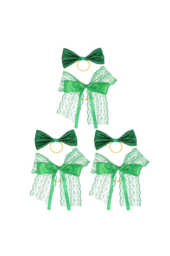 Decorative Mini Bow Ties Bowknots Green 6Pcs