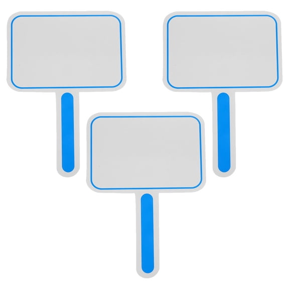 HEANUJJ 3Pcs Blue Scoreboard Single Side Handheld Whiteboard Practical Erasable Dry Erase Paddle