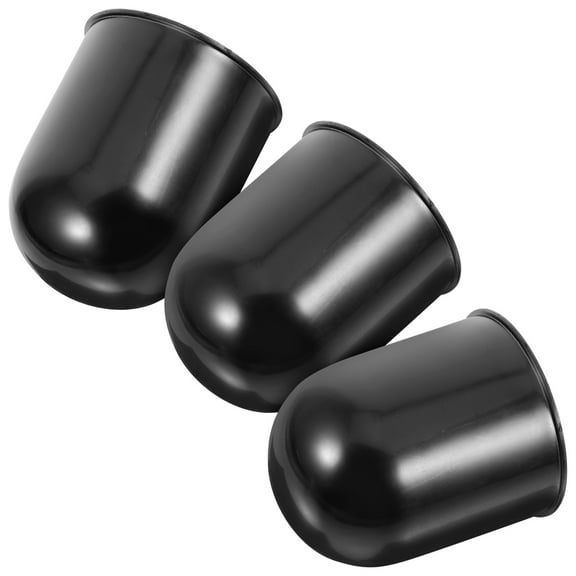 HEANUJJ 3Pcs Black Plastic Toilet Brush Holder Compact Design for Bathroom Cleaning Tool Storage