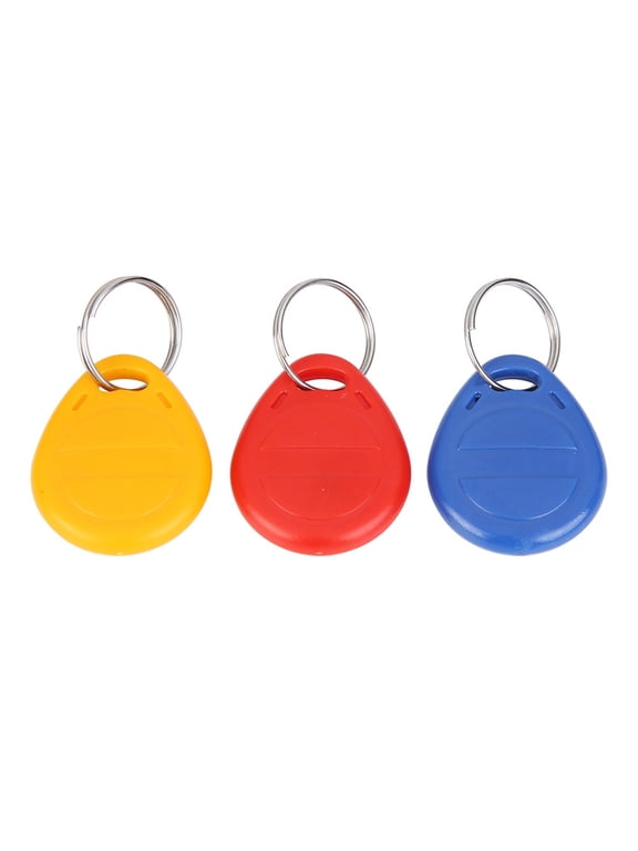 Id Card Key Fobs Number Waterproof Assorted Colors 3Pcs