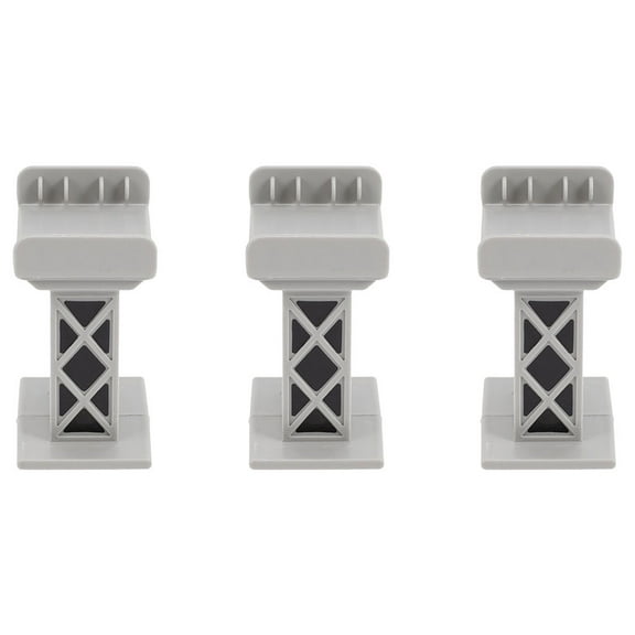 HEANUJJ Sturdy Plastic Bridge Pier, Grey, Develops Imagination, for Playing, 3Pcs