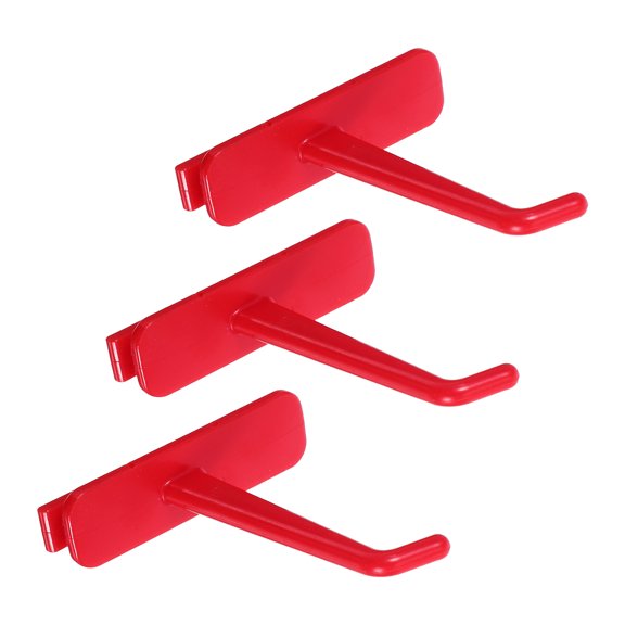 HEANUJJ 3Pcs Spray Can Rack Holder Plastic Sundries Storage Hook Tool Hanging Organizer Red For Home Use