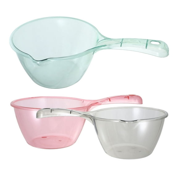 HEANUJJ 3Pcs Water Ladle Dip Dipper with Long Handle Plastic Kitchen Scoop for Bathing and Watering