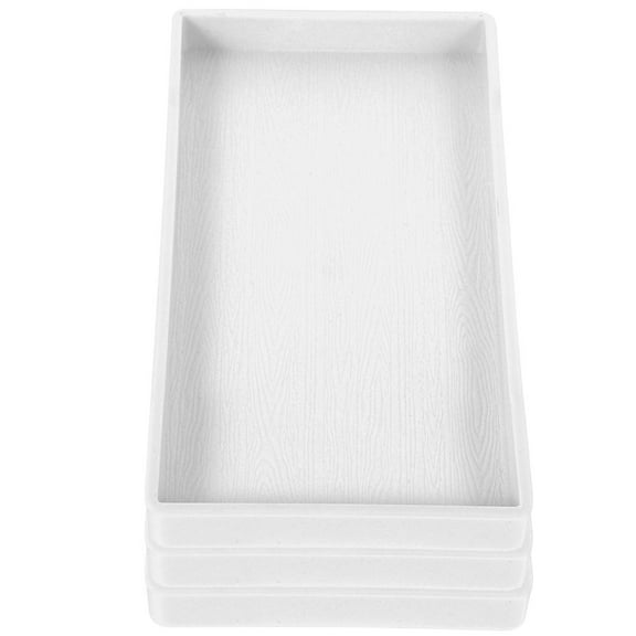 HEANUJJ 3Pcs Bathroom Organizer Vanity Trays White Decorative Storage Plate