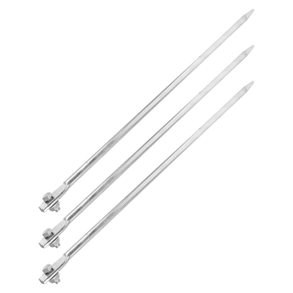 HEANUJJ 3Pcs Reliable Galvanized Ground Rods Easy Install Electrical Grounding Stakes for Home Use