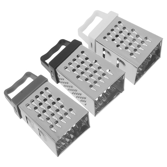HEANUJJ 3-Piece Stainless Steel Multi-Function Grater Set for Cheese, Vegetables, and Kitchen Use with Blades