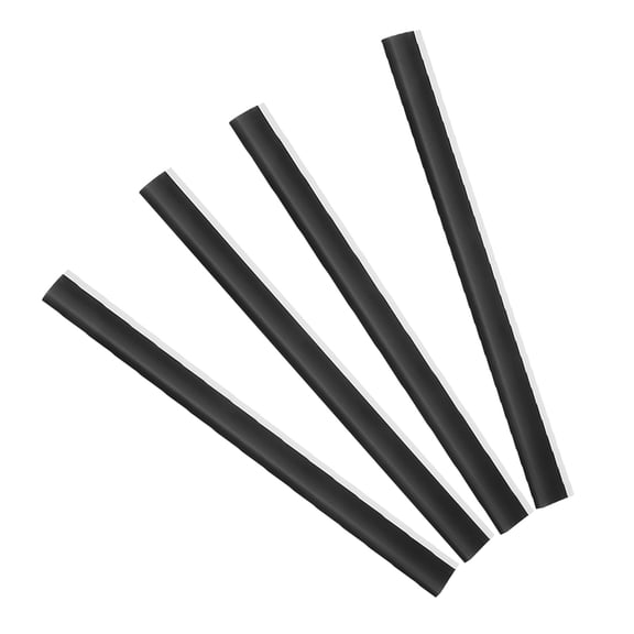 HEANUJJ 4-Pack Black Rubber Edge Strips for Dustpan Replacement, Dustpan Rubber Strip Edge Bars