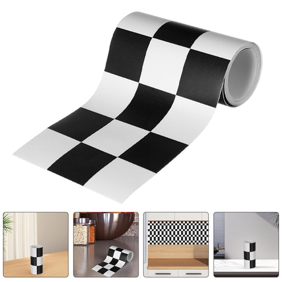 HEANUJJ Bathroom Mirror Trim Border Waterproof PVC Multi 4 Rolls