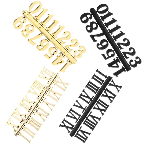 HEANUJJ Clock Modern Clock Number Plate Plastic 4 Sets