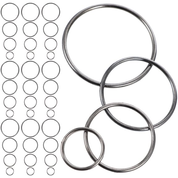 HEANUJJ Connectors For Handbag Hooks Circular 40Pcs Black Alloy DIY Projects