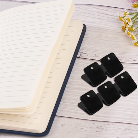 HEANUJJ 40Pcs Black Plastic Paper Binder Clips for Office Document Organization and Home Use