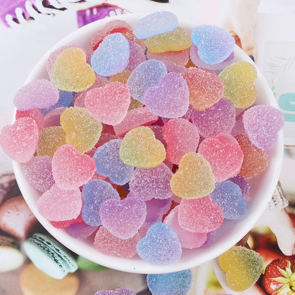 HEANUJJ 48Pcs Simulation Candy Phone Shell Accessories for DIY Crafts Durable Assorted Colors