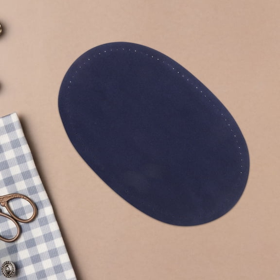 HEANUJJ Breathable Dark Blue Elbow Patches, DIY Jacket Repair, Velvet Fabric