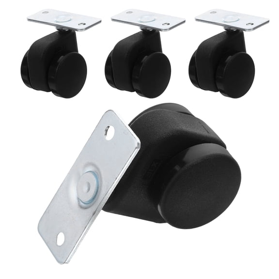HEANUJJ Furniture Casters for Chairs Black Swivel Wheels with Brake 4Pcs