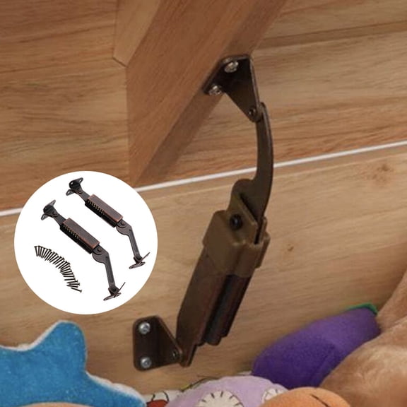 HEANUJJ 4Pcs Cabinet Door Hardware Iron Lid Stay Hinges for Wooden Box Lids