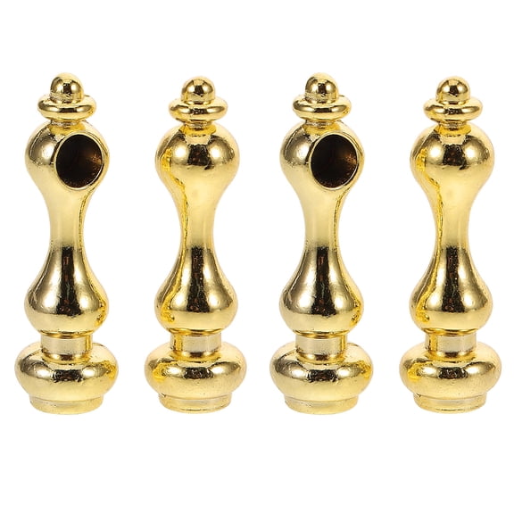 HEANUJJ 4Pcs Furniture Hardware Metal Post End Cap for Glass Railing Cabinet with Easy Installation