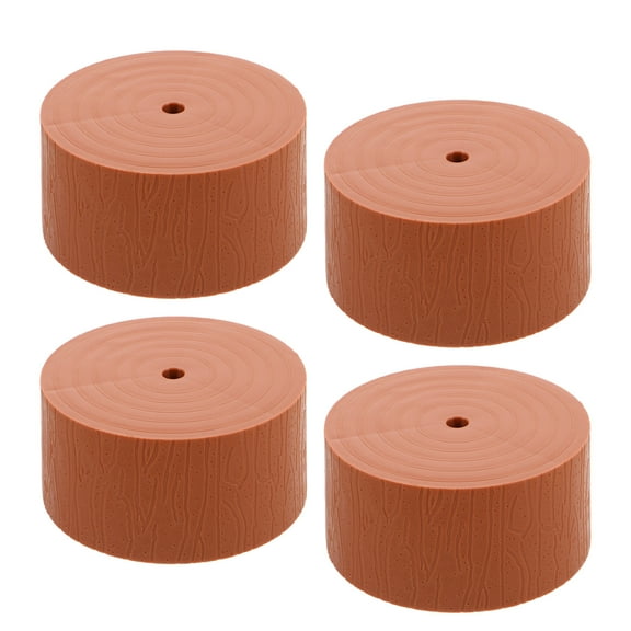 HEANUJJ 4Pcs Small Artificial Tree Stand Stable Fake Wood Stump Tree Holder