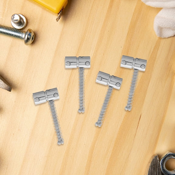 HEANUJJ 4Pcs Metal Electric Guitar Bridge Saddles with Adjustable Height and Intonation