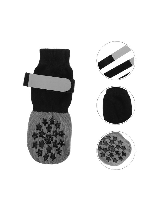Grey Breathable Dog Grip Socks for Indoor Comfort, Traction, and Paw at Home