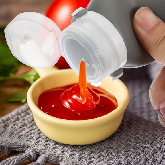 HEANUJJ Easy Squeeze Bottles for Sauces, Good Sealing, Assorted Colors, 4Pcs