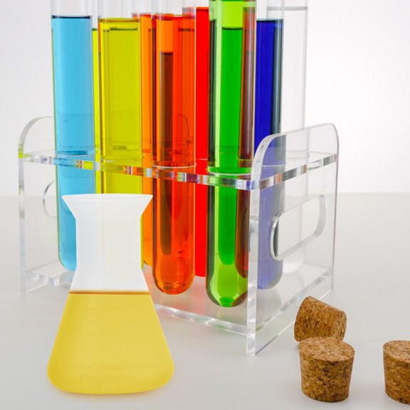 HEANUJJ 4Pcs Science Conical Flask Set Clear Glass for Precise Laboratory Measurement