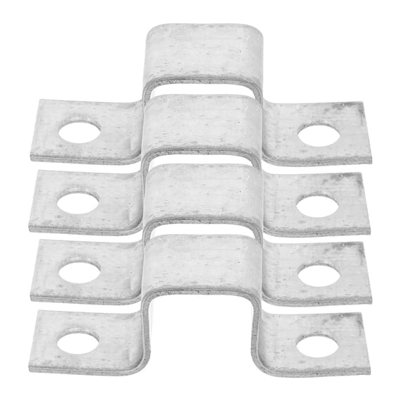 HEANUJJ 4-Pack Heavy Duty Iron U-Brackets for Secure Pipe Fixing with Clamps