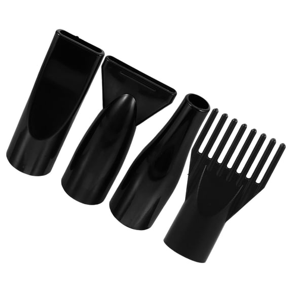 HEANUJJ 4Pcs Universal Hair Dryer Nozzle Attachment Black ABS Material for Salon Hair Styling