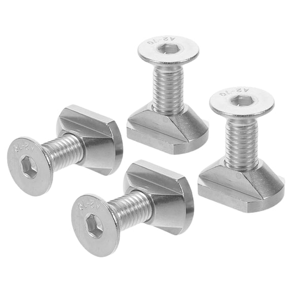 HEANUJJ 4Pcs Stainless Steel M8 Surfboard Foil Mounting Screw Kit with Sliding Nuts for Hydrofoil