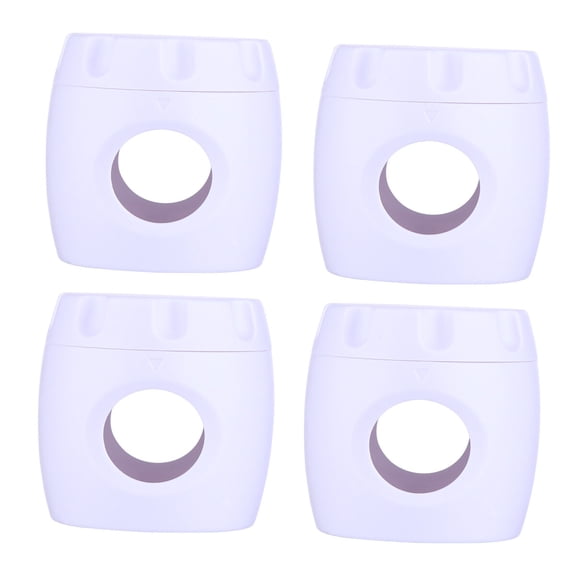 HEANUJJ Anti Collision Door Knob Lock Abs White 4Pcs