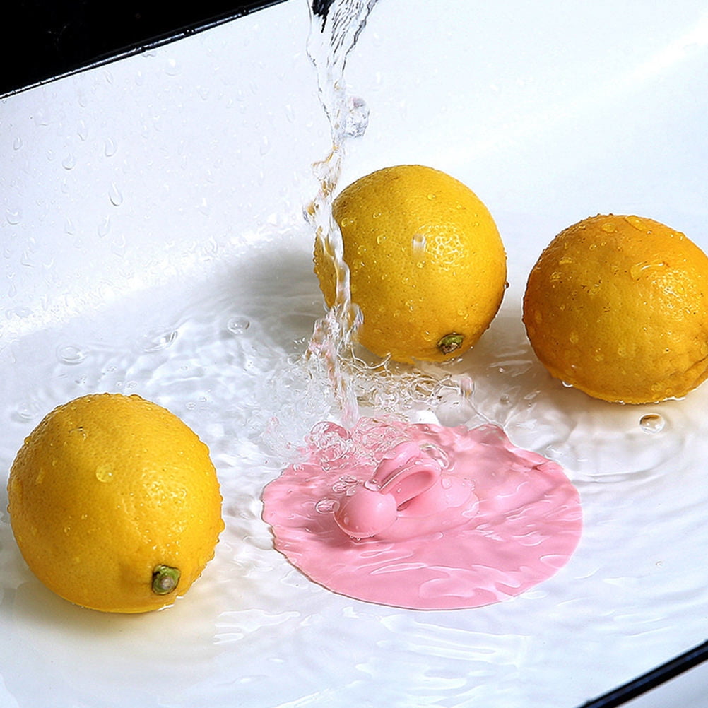 HEANUJJ 4Pcs Pink Silicone Sink Drain Cover Easy Remove Durable Kitchen ...